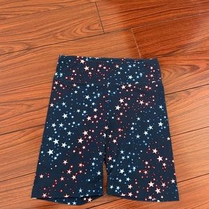 Blue starry biker shorts